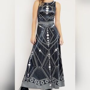 Moon Phases Velvet Princess Maxi Dress ISO